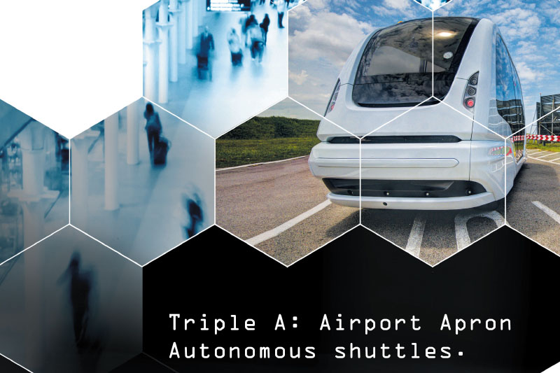 Autonomous shuttles on the airport apron